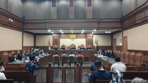 Sidang pemeriksaan saksi kasus suap Eks Ketua Ombjdsman Hery Susanto di Pengadilan Tipikor Jakarta, Kamis, 6/8/2026. | Syahrul Baihaqi/ Forum Keadilan
