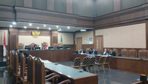 Adik kandung Heri Susanto, Edi Sugandi saat memberikan kesaksian di Pengadilan Tipikor Jakarta, Kamis, 6/8/2026. | Syahrul Baihaqi/ Forum Keadilan