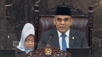 Ketua MPR RI Ahmad Muzani dalam Sidang Tahunan MPR RI bersama DPR dan DPD dengan agenda laporan kinerja lembaga-lembaga negara yang akan disampaikan Presiden Prabowo Subianto yang digelar Jumat, 14/8/2026 | YouTube Sekretariat Presiden