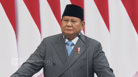 Presiden Prabowo Subianto saat memberikan pidato dalam sidang Tahunan MPR-RI bersama DPR dan DPD dengan agenda laporan kinerja lembaga-lembaga negara yang akan disampaikan Presiden Prabowo Subianto yang digelar Jumat 14/8/2026. | YouTube Sekretariat Presiden