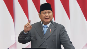 Presiden Prabowo Subianto saat memberikan pidato dalam sidang Tahunan MPR-RI bersama DPR dan DPD dengan agenda laporan kinerja lembaga-lembaga negara yang akan disampaikan Presiden Prabowo Subianto yang digelar Jumat 14/8/2026. | YouTube Sekretariat Presiden