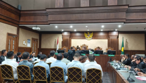 Sidang pembacaan dakwaan kasus rekayasa CPO di Pengadilan Tipikor Jakarta, Selasa, 18/8/2026. | Syahrul Baihaqi/ Forum Keadilan