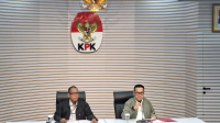 Plt Direktur Penyidikan KPK Achmad Taufik Husein dalam konferensi pers di Gedung Merah Putih KPK, Jakarta, Rabu, 19/8/2026. | Muhammad Reza/ Forum Keadilan