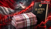 Ilustrasi Mitigasi RAPBN 2027. | Ilustrasi Rama Lasut/ Forum Keadilan
