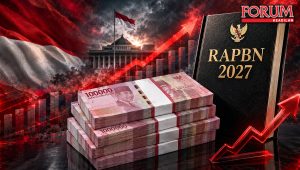 Ilustrasi Mitigasi RAPBN 2027. | Ilustrasi Rama Lasut/ Forum Keadilan