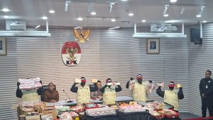 Konferensi pers kasus dugaan suap dan gratifikasi terkait pelayanan pertanahan di lingkungan Kementerian Agraria dan Tata Ruang/Badan Pertanahan Nasional (ATR/BPN) di Gedung KPK, Jakarta, Selasa, 15/9/2026 | Muhammad Reza/Forum Keadilan