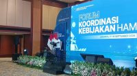 Menteri Hak Asasi Manusia (HAM) Natalius Pigai dalam acara Forum Koordinasi Kebijakan HAM di Jakarta, Kamis, 17/9/2026 | Syahrul Baihaqi/Forum Keadilan