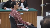 Eks Mendikbudrisrek Nadiem Anwar Makarim saat menghadapi putusan banding di Pengadilan Tinggi DKI Jakarta, Kamis, 24/9/2026 | Syahrul Baihaqi/Forum Keadilan