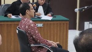 Eks Mendikbudrisrek Nadiem Anwar Makarim saat menghadapi putusan banding di Pengadilan Tinggi DKI Jakarta, Kamis, 24/9/2026 | Ist