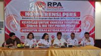 Konferensi Pers Kasus Vanessa Tuhuteru yang Didampingi RPA Indonesia, di Jakarta, Jumat, 25/9/2026 | Muhammad Reza/Forum Keadilan