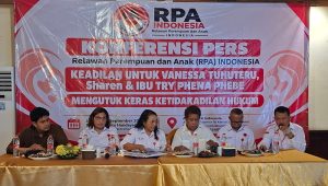 Konferensi Pers Kasus Vanessa Tuhuteru yang Didampingi RPA Indonesia, di Jakarta, Jumat, 25/9/2026 | Muhammad Reza/Forum Keadilan