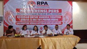 Konferensi Pers Kasus Vanessa Tuhuteru yang Didampingi RPA Indonesia, di Jakarta, Jumat, 25/9/2026 | Muhammad Reza/Forum Keadilan