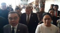 Ketua DPP PDI Perjuangan Bidang Politik Puan Maharani (baju putih kanan) di Kompleks Parlemen, Senayan, Jakarta, Selasa, 29/9./2026 | Novia Suhari/Forum Keadilan