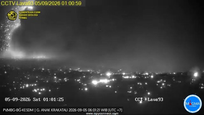 Gunung Anak Krakatau Erupsi, Keluarkan Lava hingga Dentuman