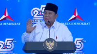 Presiden Prabowo Subianto dalam acara, Perayaan HUT ke-25 Partai Demokrat, Rabu, 9/9/2026. | Dok YouTube Demokrat
