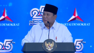 Presiden Prabowo Subianto dalam acara, Perayaan HUT ke-25 Partai Demokrat, Rabu, 9/9/2026. | Dok YouTube Demokrat