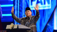 Presiden Prabowo Subianto di acara HUT ke-28 PAN, Jakarta, Jumat, 18/9/2026. | Dok BPMI Setpres/Muchlis Jr