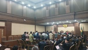 Sidang pemeriksaan saksi kasus korupsi kuota haji eks Menag Yaqut Cholil Qoumas di sidang Pengadilan Tipikor Jakarta, Selasa, 6/10/2026 | Syahrul Baihaqi/Forum Keadilan