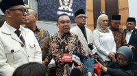 Wakil Ketua DPR RI Sufmi Dasco Ahmad (baju batik tengah) di Kompleks Parlemen, Senayan, Jakarta, Rabu, 7/10/2026 | Novia Suhari/Forum Keadilan