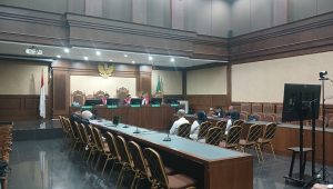 Tiga Terdakwa kasus korupsi BPJS Fiktif saat menghadapi sidang di Pengadilan Tipikor Jakarta, Kamis, 8/10/2026 | Syahrul Baihaqi/Forum Keadilan