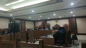 PT IIM saat menghadapi sidang putusan kasus investasi fiktif di Pengadilan Tipikor Jakarta, Kamis, 8/10/2026 | Syahrul Baihaqi/Forum Keadilan