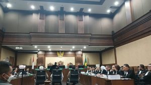 Eks Jampidsus Febrie Adriansyah saat membacakan nota perlawanan pribadi di Pengadilan Tipikor Jakarta, Rabu, 14/10/2026 | Syahrul Baihaqi/Forum Kadilan