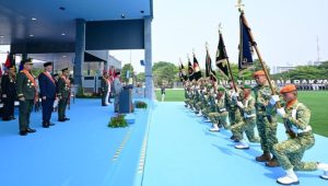 Presiden Prabowo Subianto meresmikan 204 satuan baru Tentara Nasional Indonesia (TNI) dalam rangkaian Upacara Peringatan Hari Ulang Tahun (HUT) ke-81 TNI di Lapangan Prima, Markas Besar TNI, Cilangkap, Jakarta, pada Senin, 5/10/2026 | Dok. BPMI Setpres/Muchlis Jr