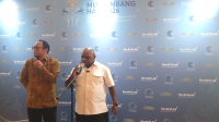 Menteri HAM Natalius Pigai usai acara Musrenbang HAM di Jakarta, Rabu, 21/10/2026 | Syahrul Baihaqi/Forum Keadilan