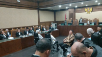 Mantan Jampidsus Kejaksaan Agung (Kejagung) Febrie Adriansyah dalam sidang kasus pemerasan dan tindak pidana pencucian uang (TPPU) di Pengadilan Tipikor Jakarta Pusat, Rabu, 7/10/2026. | Syahrul Baihaqi/ Forum Keadilan