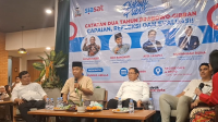 Diskusi Publik Catatan Dua Tahun Prabowo-Gibran: Capaian, Refleksi, dan Evaluasi di Sadjoe Café & Resto, Tebet, Jakarta Selatan, Senin, 19/10/2026 | Muhammad Reza/Forum Keadilan