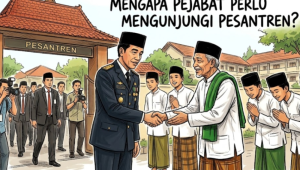 Ilustrasi Kolom Opini "Mengapa Pejabat Perlu Mengunjungi Pesantren?". | Dok Ist