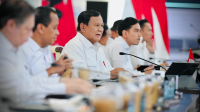 Presiden Prabowo Subianto memimpin Sidang Kabinet Paripurna (SKP) Dua Tahun Pertama Pemerintahan Kerja Nyata untuk Negeri di halaman tengah Kompleks Istana Kepresidenan Jakarta, pada Rabu, 21 Oktober 2026. | Dok Sekretariat Prsiden RI