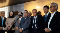 Wakil Ketua DPR RI, Sufmi Dasco Ahmad memberikan keterangan pers usai Rapat Komisi II DPR RI, di Komplek Parlemen, Senayan, Jakarta, Kamis, 8/10/2026. | Novia Suhari/ Forum Keadilan